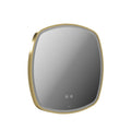 Vado Cameo Illuminated 600mm Soft Square Mirror - Satin Brass Finish
