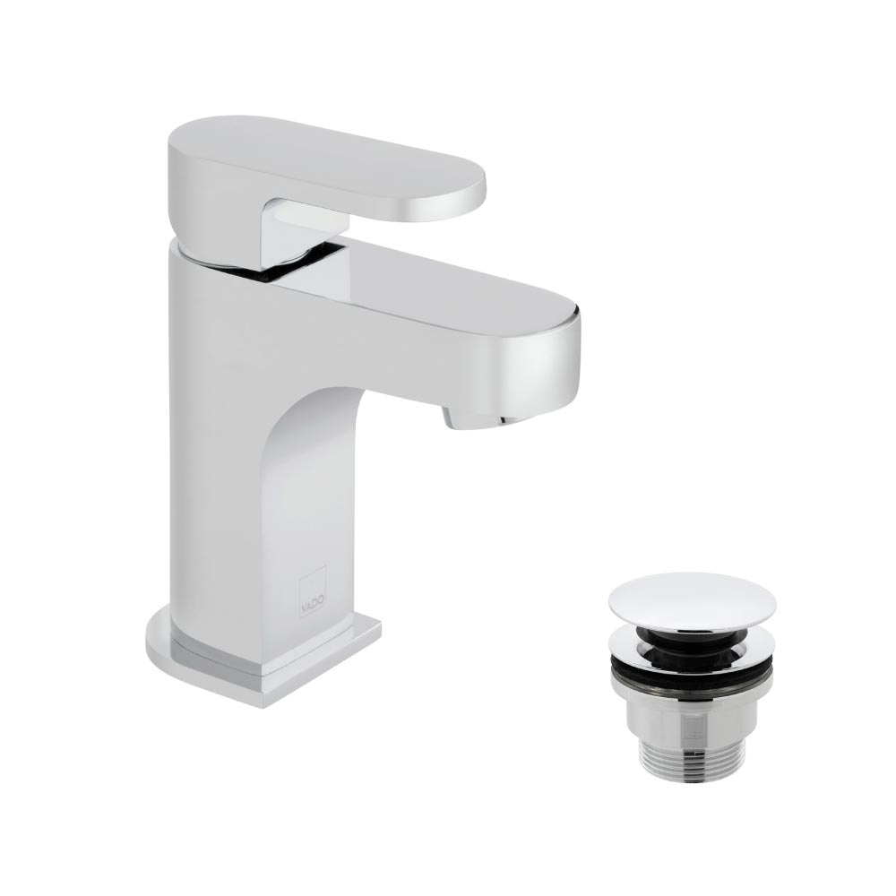 Vado Life Mini Mono Basin Mixer C/W Clic Waste