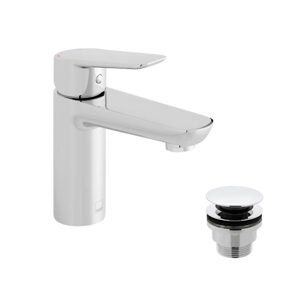 Vado Photon Mono Basin Mixer C/W Clic Clac Waste
