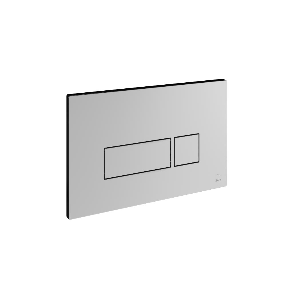 Vado Square Button Flush Plate - Chrome Finish