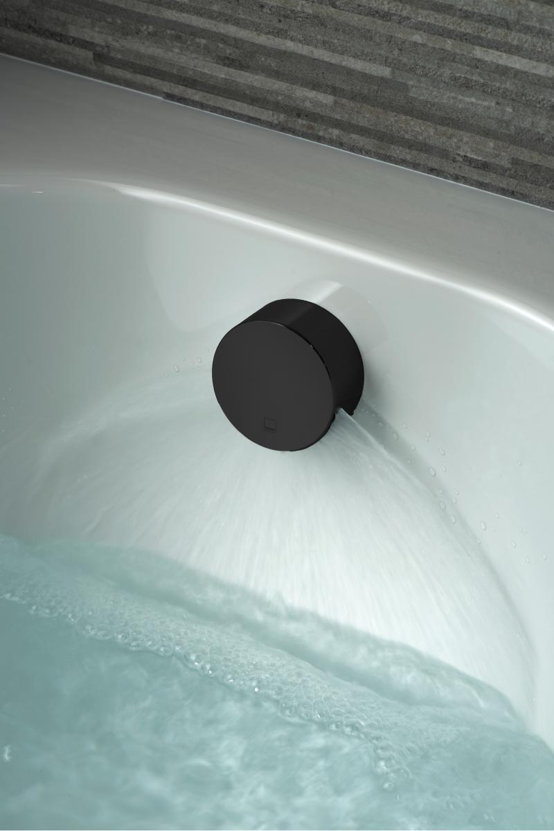 Vado Cameo Bath Filler with Waste & Overflow - Matt Black Finish