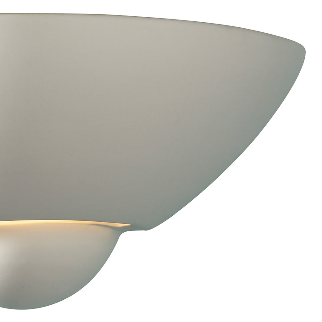 Vector Wall Washer Unglazed<br>White Ceramic