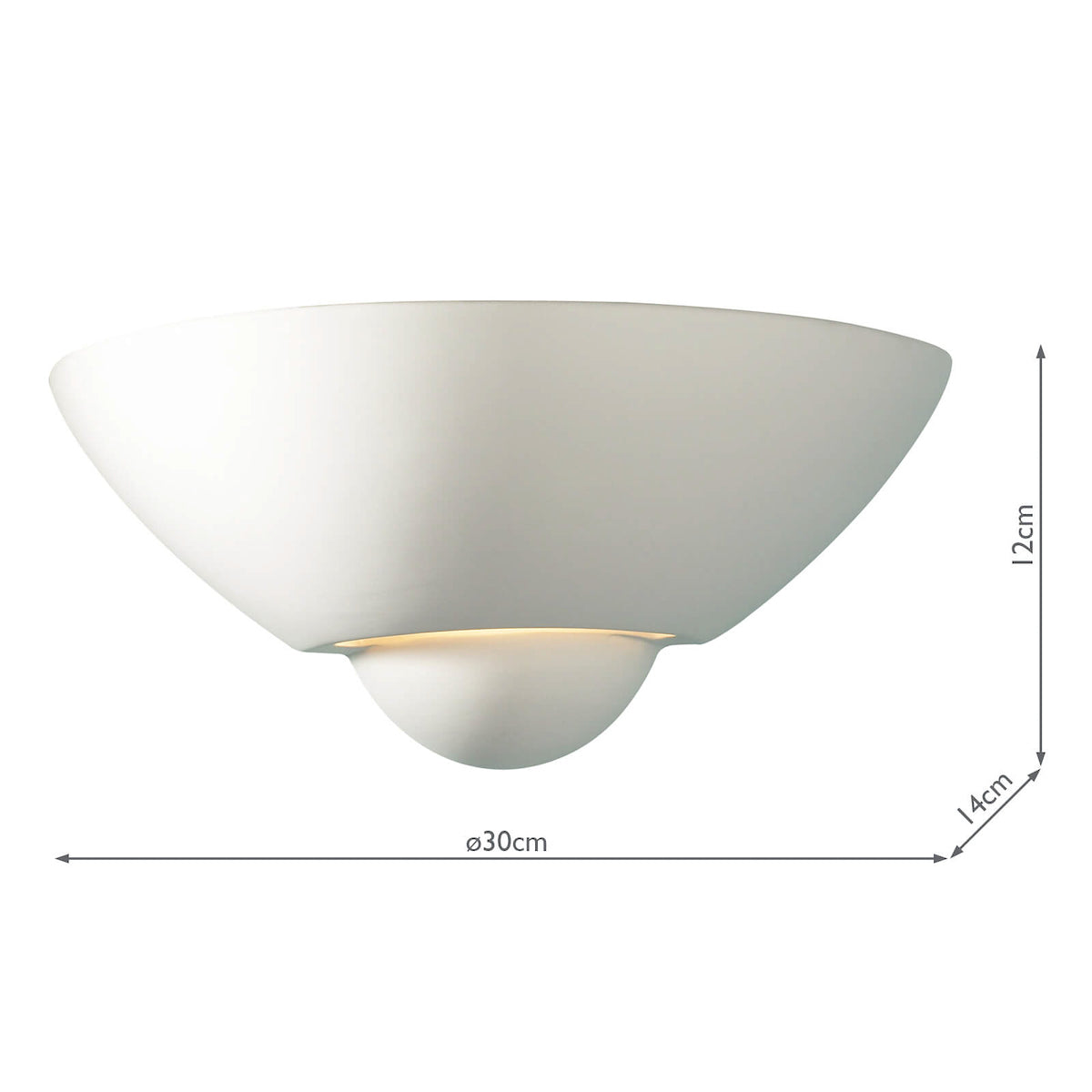 Vector Wall Washer Unglazed<br>White Ceramic