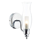 Vestry Bathroom Wall Light Polished Chrome Glass IP44<br>Polished Chrome
