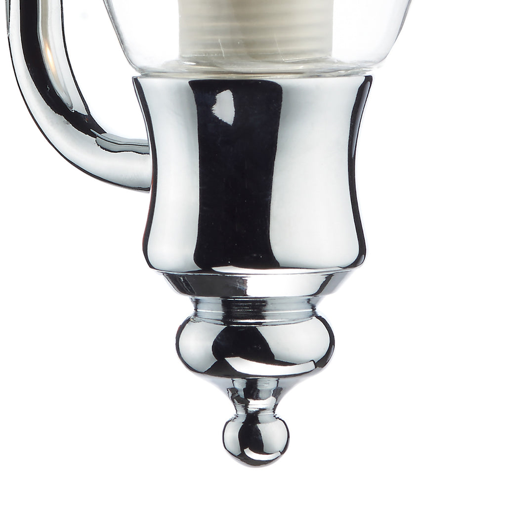 Vestry Bathroom Wall Light Polished Chrome Glass IP44<br>Polished Chrome