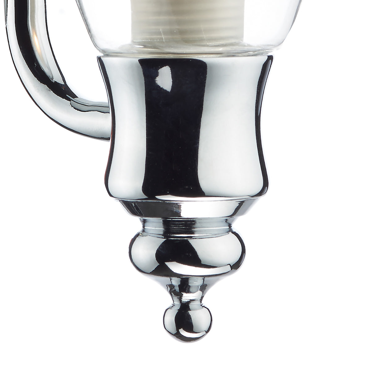 Vestry Bathroom Wall Light Polished Chrome Glass IP44<br>Polished Chrome