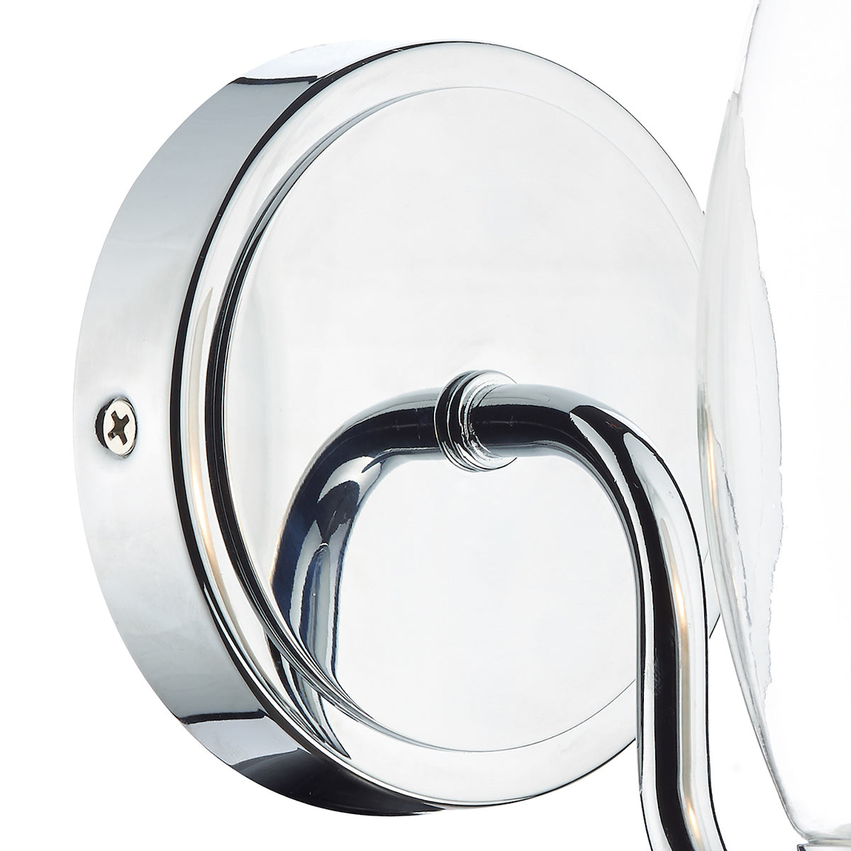 Vestry Bathroom Wall Light Polished Chrome Glass IP44<br>Polished Chrome