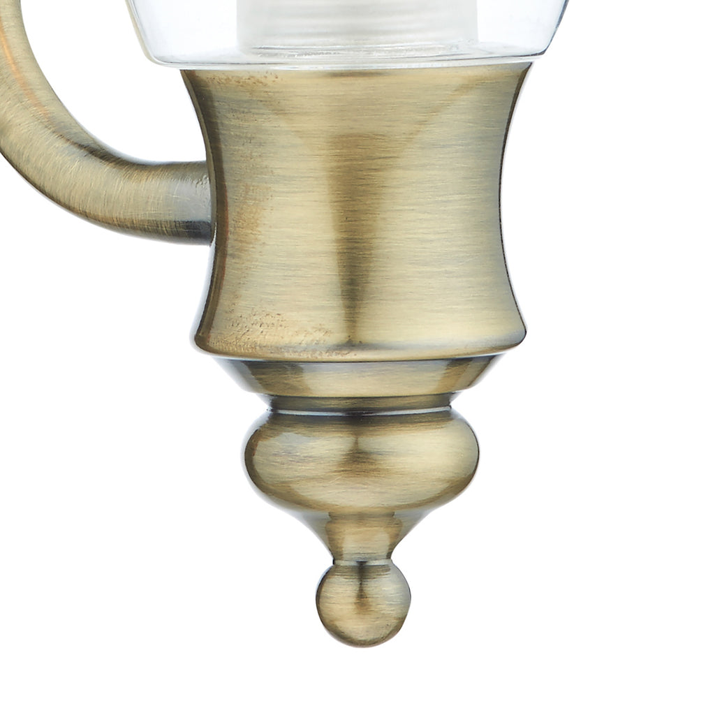 Vestry Bathroom Wall Light Antique Brass IP44<br>Antique Brass