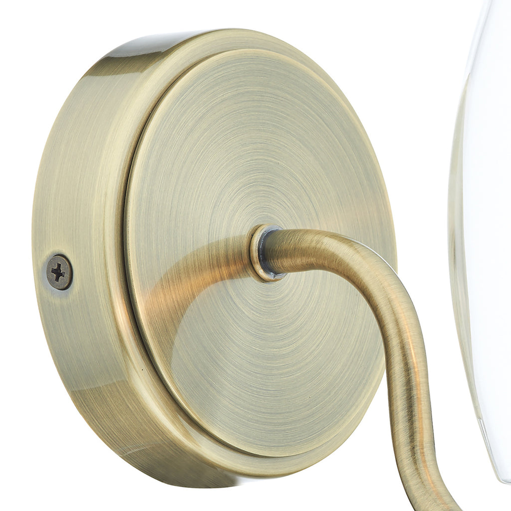 Vestry Bathroom Wall Light Antique Brass IP44<br>Antique Brass