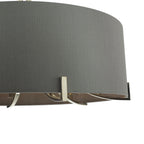 Veyron 6 Light Pendant Polished Nickel With Grey Shade<br>Polished Nickel