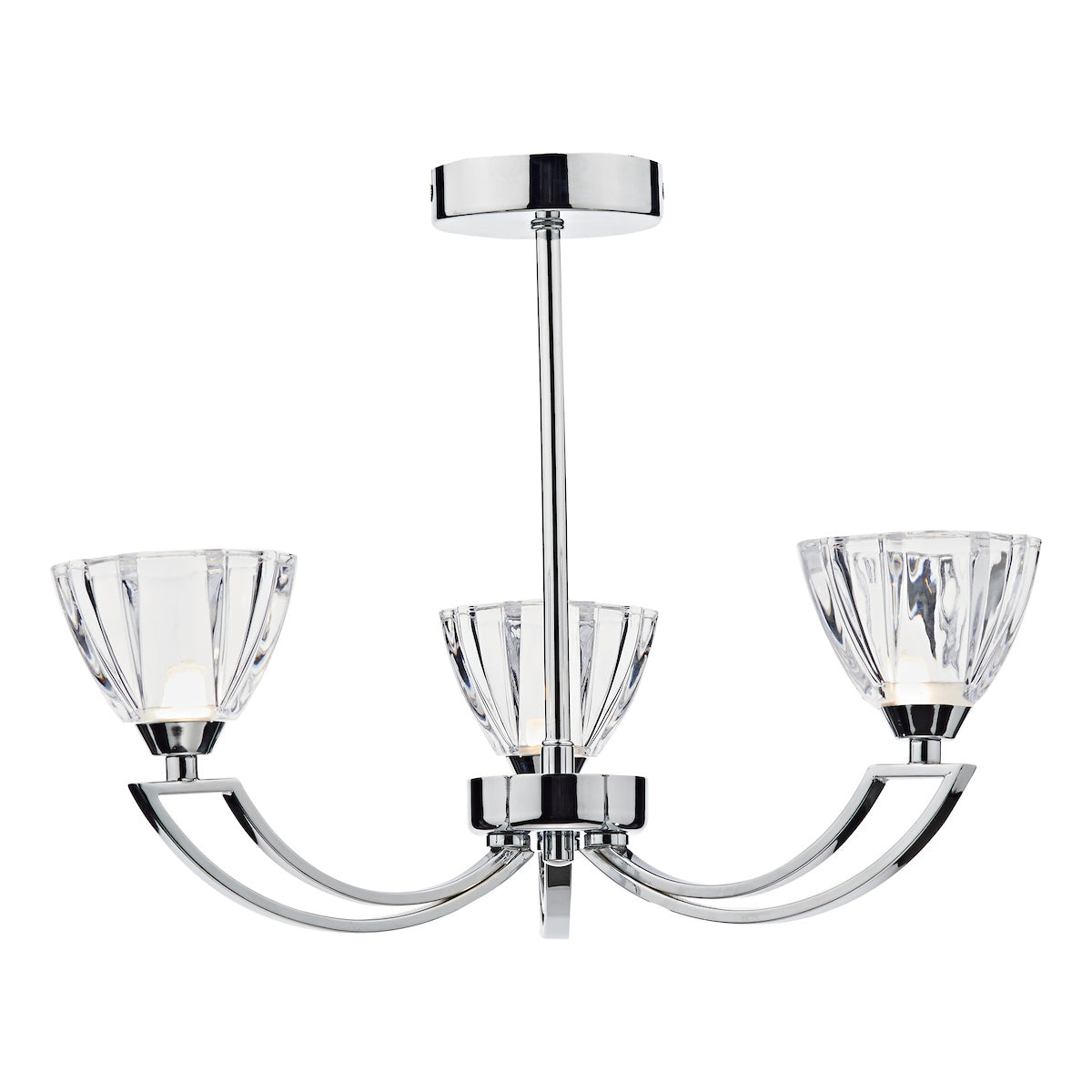 Vito 3 Light Semi Flush Polished Chrome<br>Polished Chrome