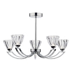 Vito 5 Light Semi Flush Polished Chrome<br>Polished Chrome