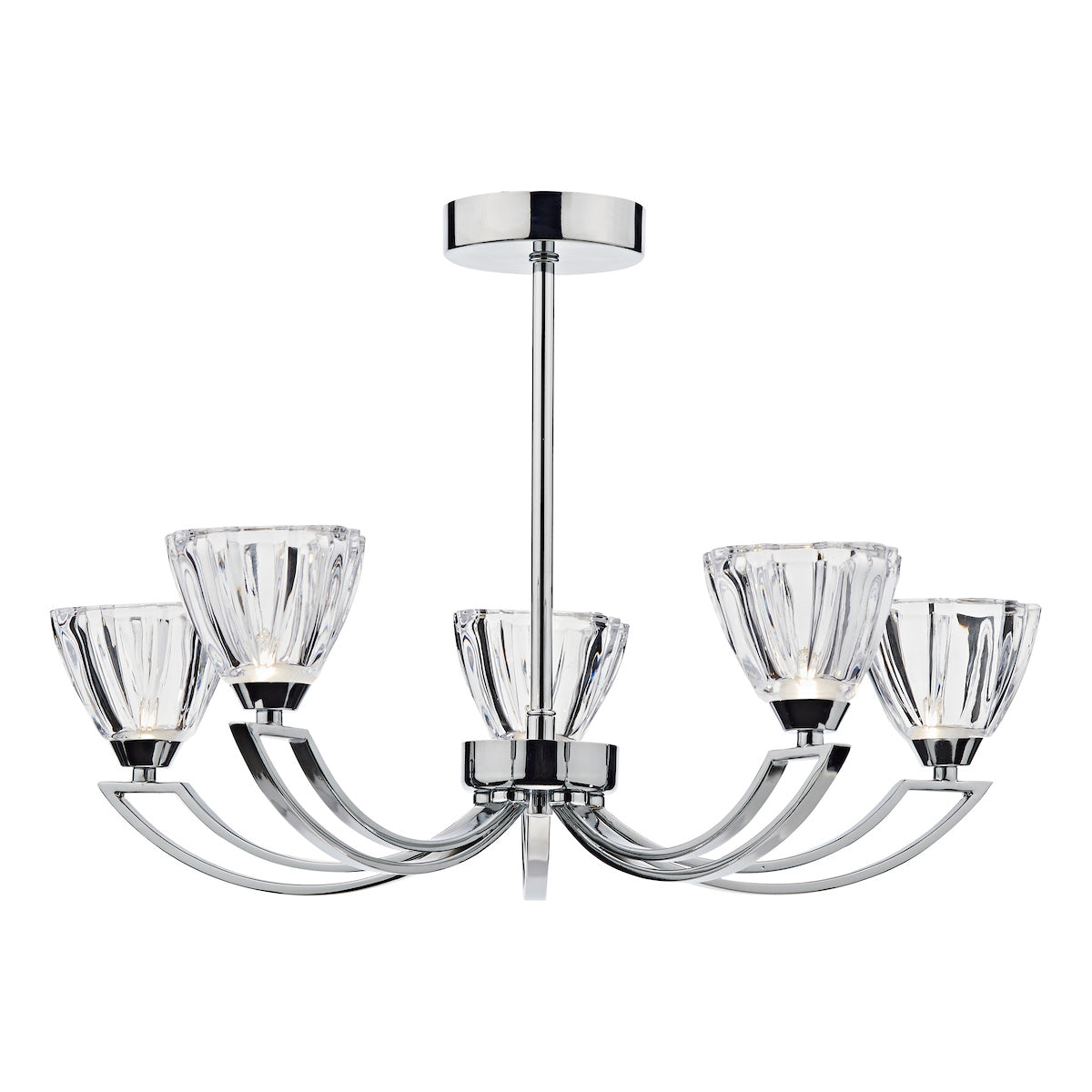 Vito 5 Light Semi Flush Polished Chrome<br>Polished Chrome