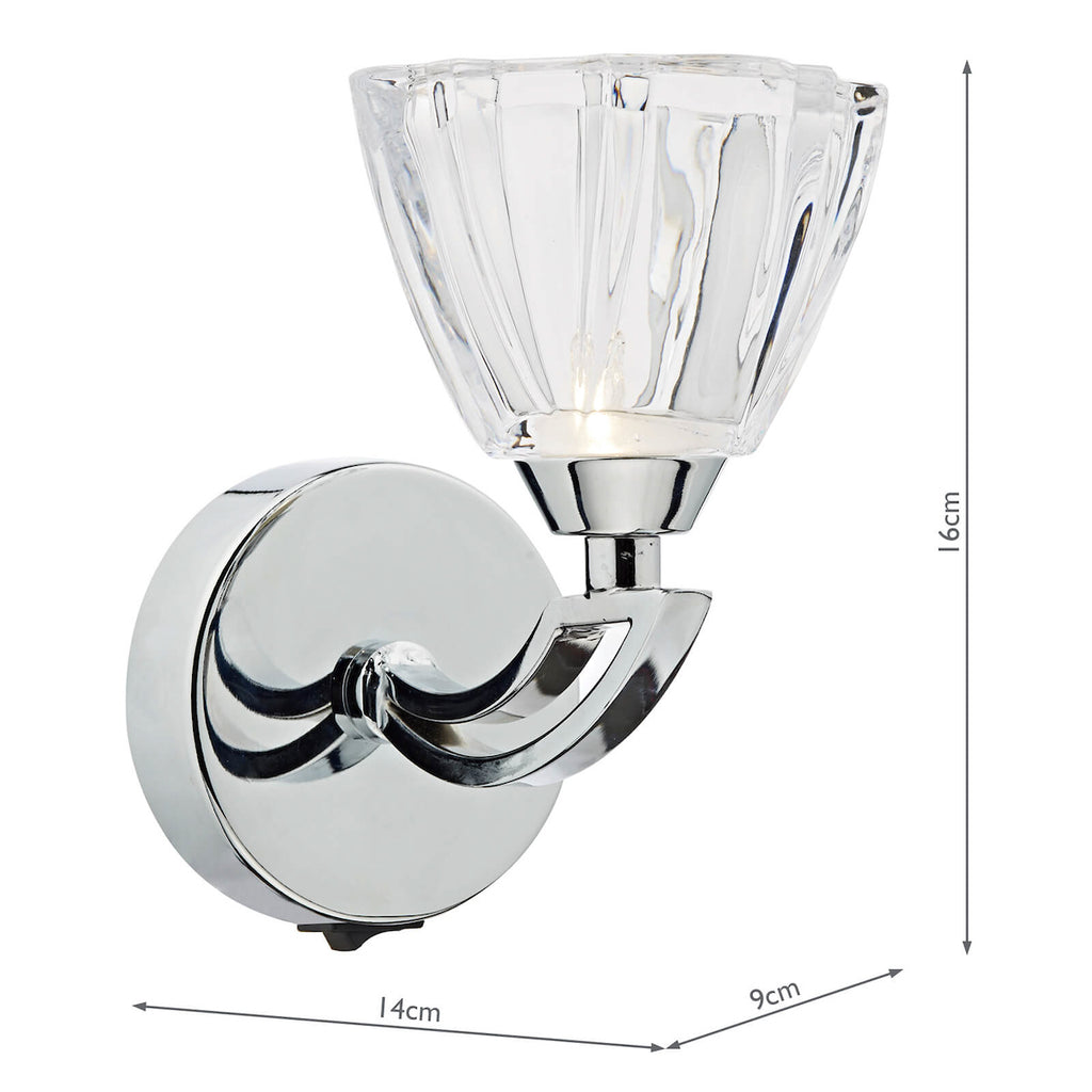 Vito Single Wall Bracket Polished Chrome<br>Polished Chrome