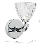 Vito Single Wall Bracket Polished Chrome<br>Polished Chrome