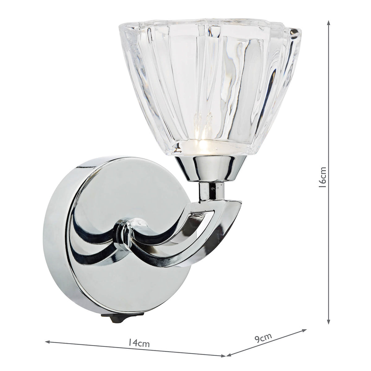 Vito Single Wall Bracket Polished Chrome<br>Polished Chrome
