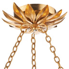 Volcano 5 Light Pendant Gold<br>Gold Leaf