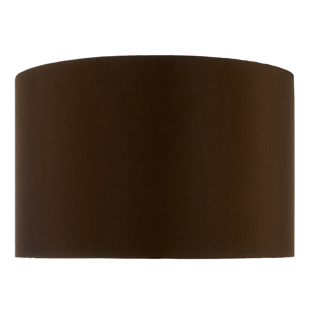 Voyage Brown Faux Silk Drum Shade 38cm<br>Brown