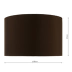 Voyage Brown Faux Silk Drum Shade 38cm<br>Brown