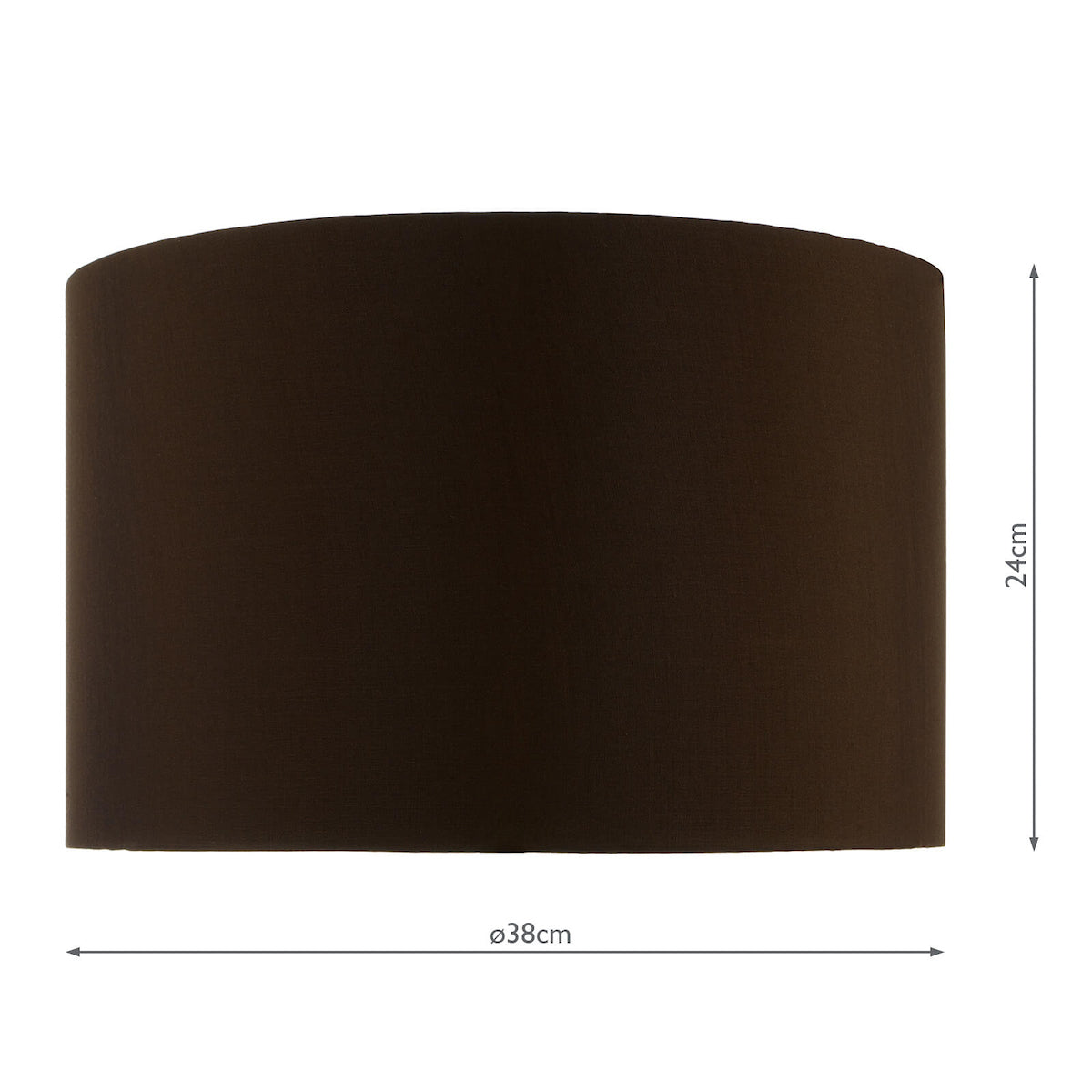 Voyage Brown Faux Silk Drum Shade 38cm<br>Brown
