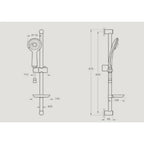 VitrA High Pressure Thermostatic Bar Shower Valve C/W Multi Function Kit