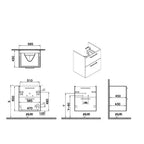 VitrA Integra Wall Mounted 2 Drawer Complete Basin Unit - Gloss White