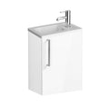 VitrA Integra Wall Mounted Compact Complete Basin Unit - Gloss White