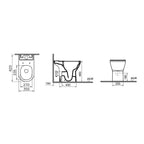 VitrA Integra Comfort Height Wall Hung Soft Close Close-Coupled Cistern Open Back Complete Toilet