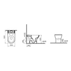 VitrA Integra Wall Hung Soft Close Close-Coupled Cistern Open Back Complete Toilet