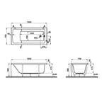 VitrA Neon 1500mm Bath With Legs