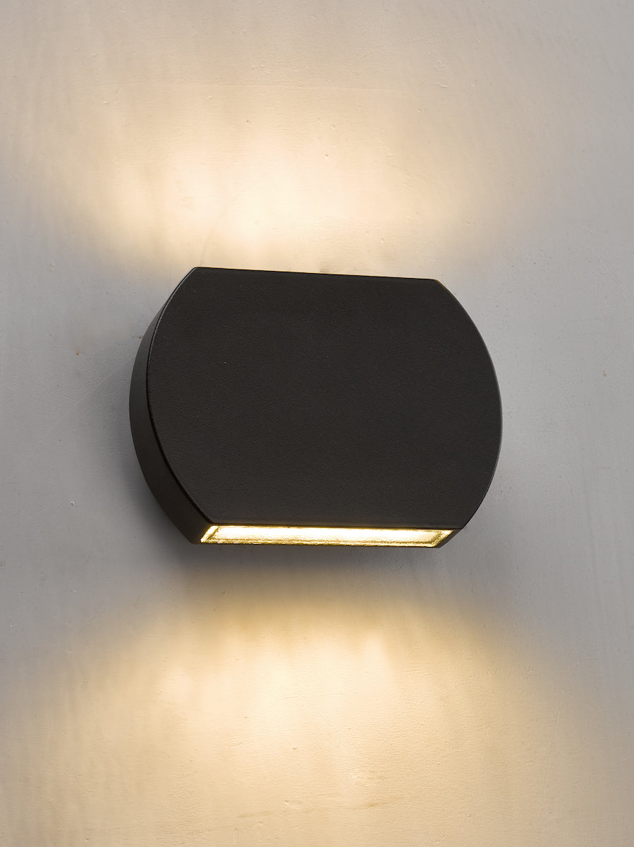 Vulcan Outdoor Wall Light Dark Grey IP44 LED<br>Matt Grey