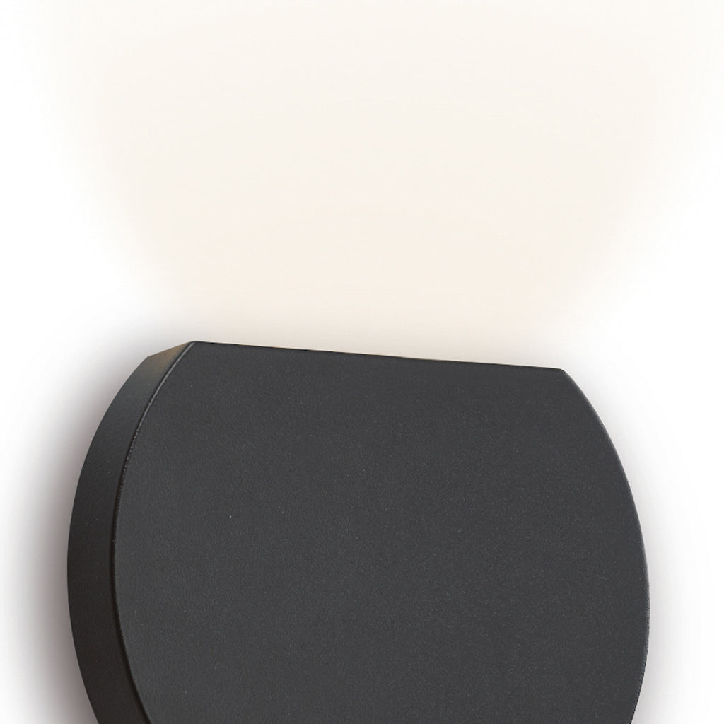 Vulcan Outdoor Wall Light Dark Grey IP44 LED<br>Matt Grey