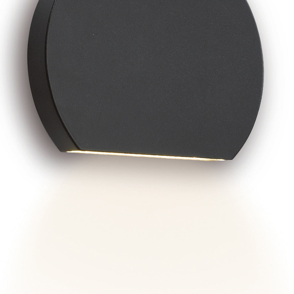 Vulcan Outdoor Wall Light Dark Grey IP44 LED<br>Matt Grey