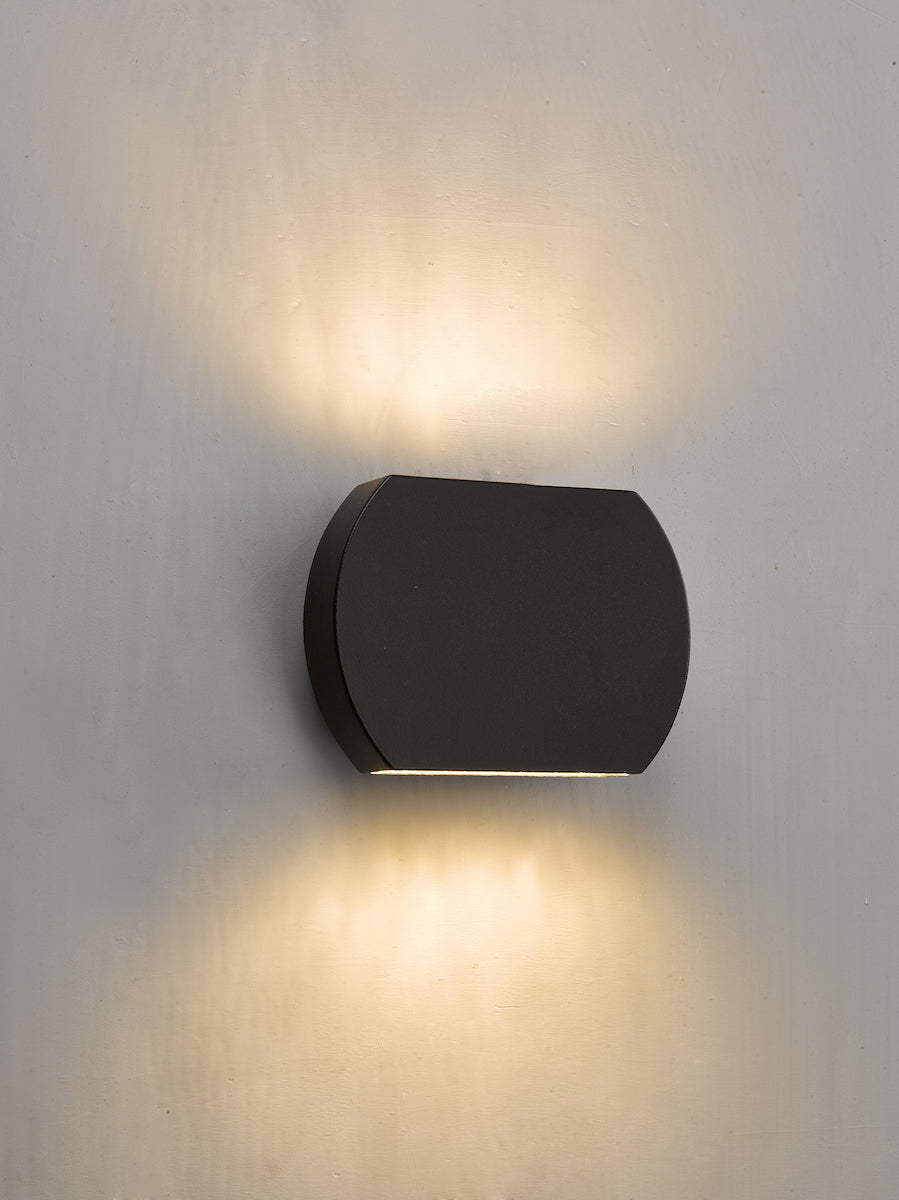 Vulcan Outdoor Wall Light Dark Grey IP44 LED<br>Matt Grey