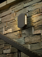 Vulcan Outdoor Wall Light Dark Grey IP44 LED<br>Matt Grey