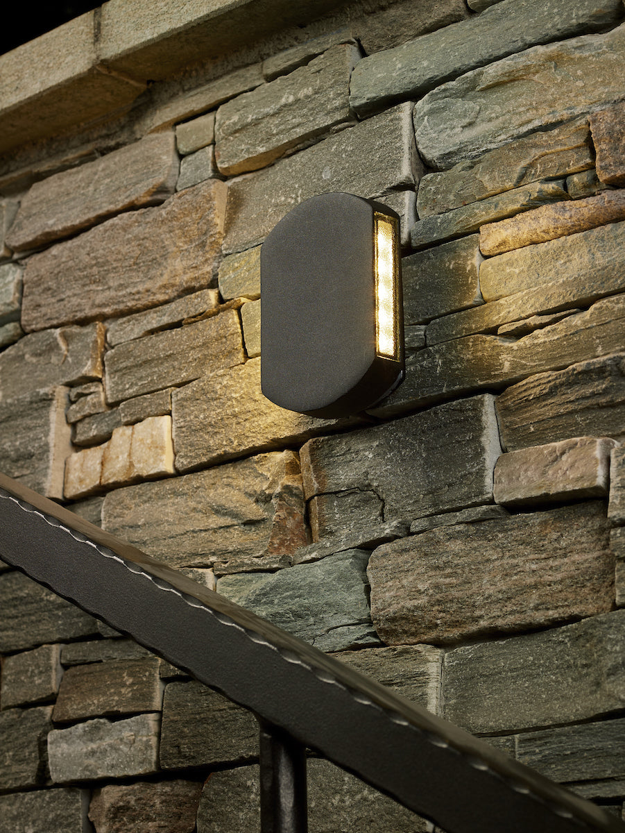 Vulcan Outdoor Wall Light Dark Grey IP44 LED<br>Matt Grey