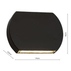 Vulcan Outdoor Wall Light Dark Grey IP44 LED<br>Matt Grey