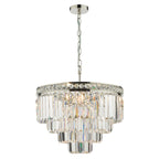 Vyana 4 Light Pendant Polished Nickel Crystal<br>Crystal