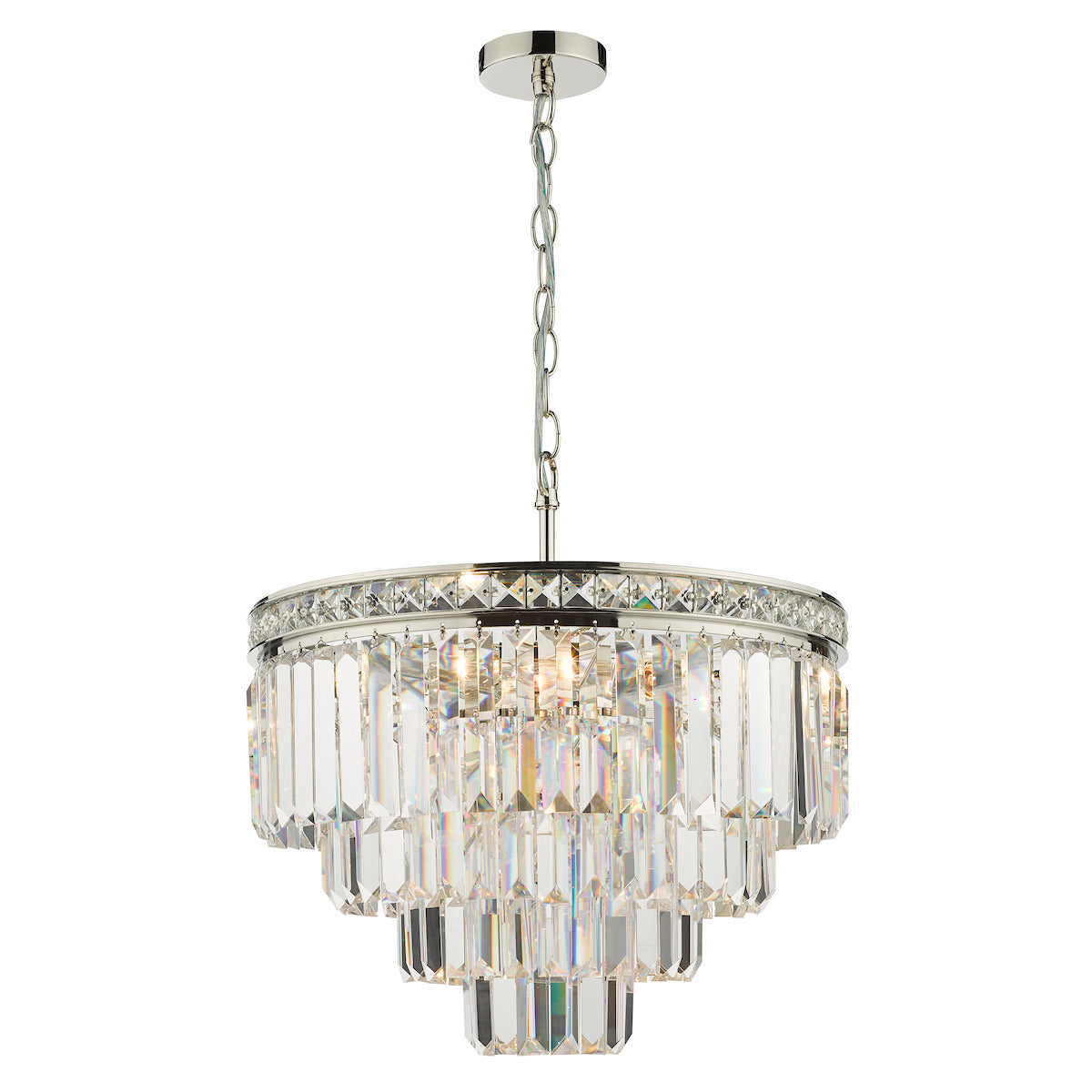 Vyana 4 Light Pendant Polished Nickel Crystal<br>Crystal
