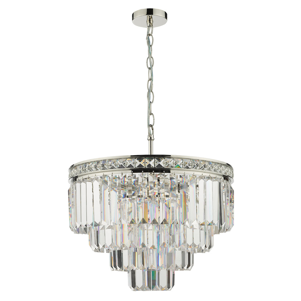 Vyana 4 Light Pendant Polished Nickel Crystal<br>Crystal