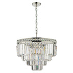 Vyana 4 Light Pendant Polished Nickel Crystal<br>Crystal