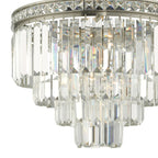 Vyana 4 Light 4 Tier Pendant Brushed Nickel and Crystal Droppers<br>Crystal
