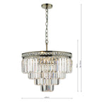 Vyana 4 Light Pendant Antique Brass Crystal<br>Crystal