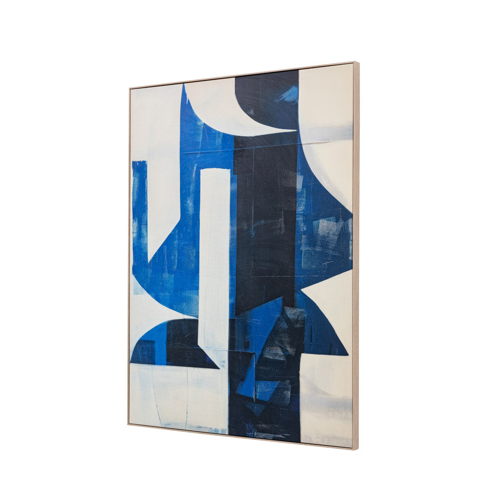 Cobalt Abstract Framed Canvas