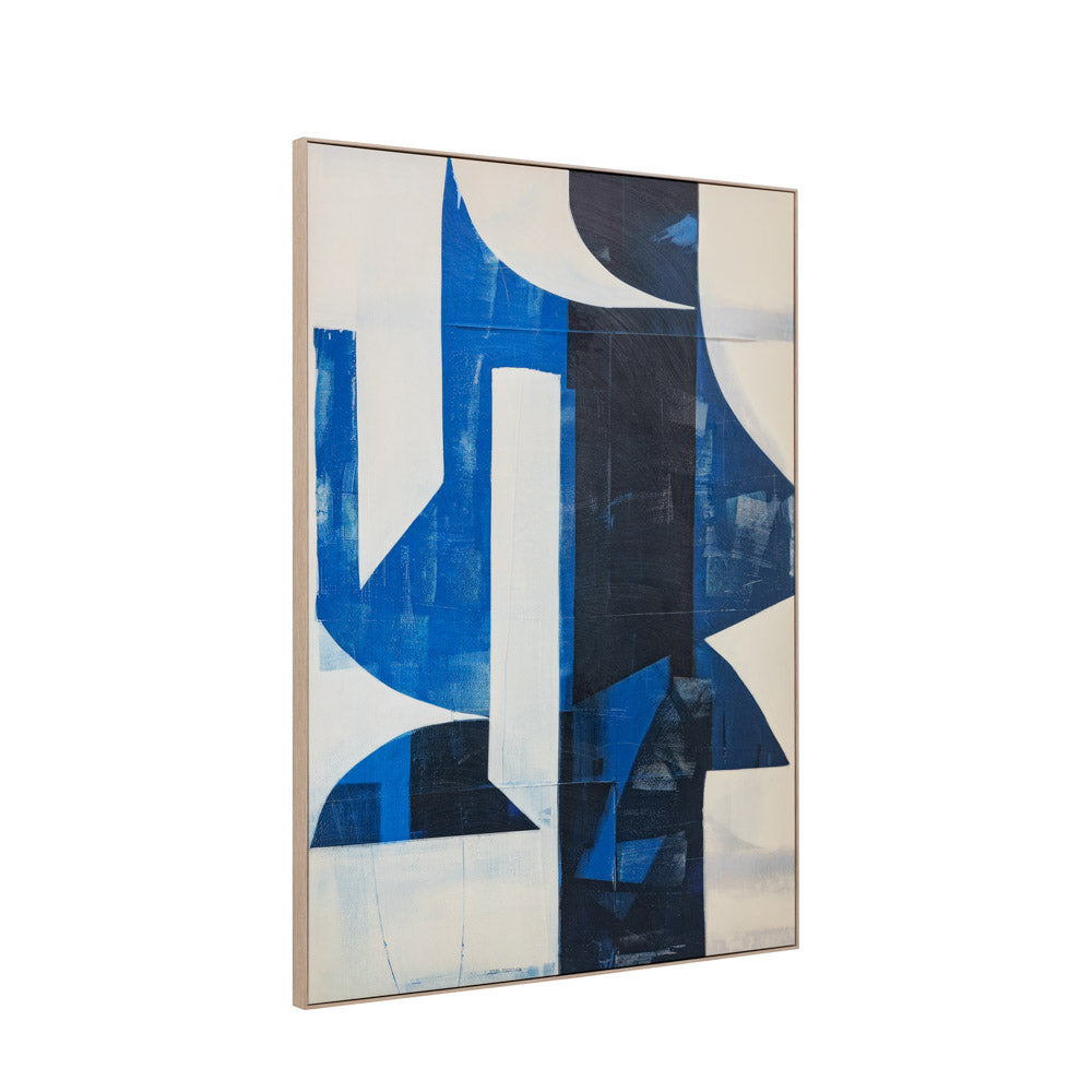 Cobalt Abstract Framed Canvas