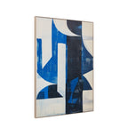 Cobalt Abstract Framed Canvas
