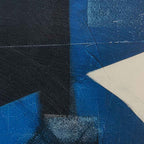 Cobalt Abstract Framed Canvas