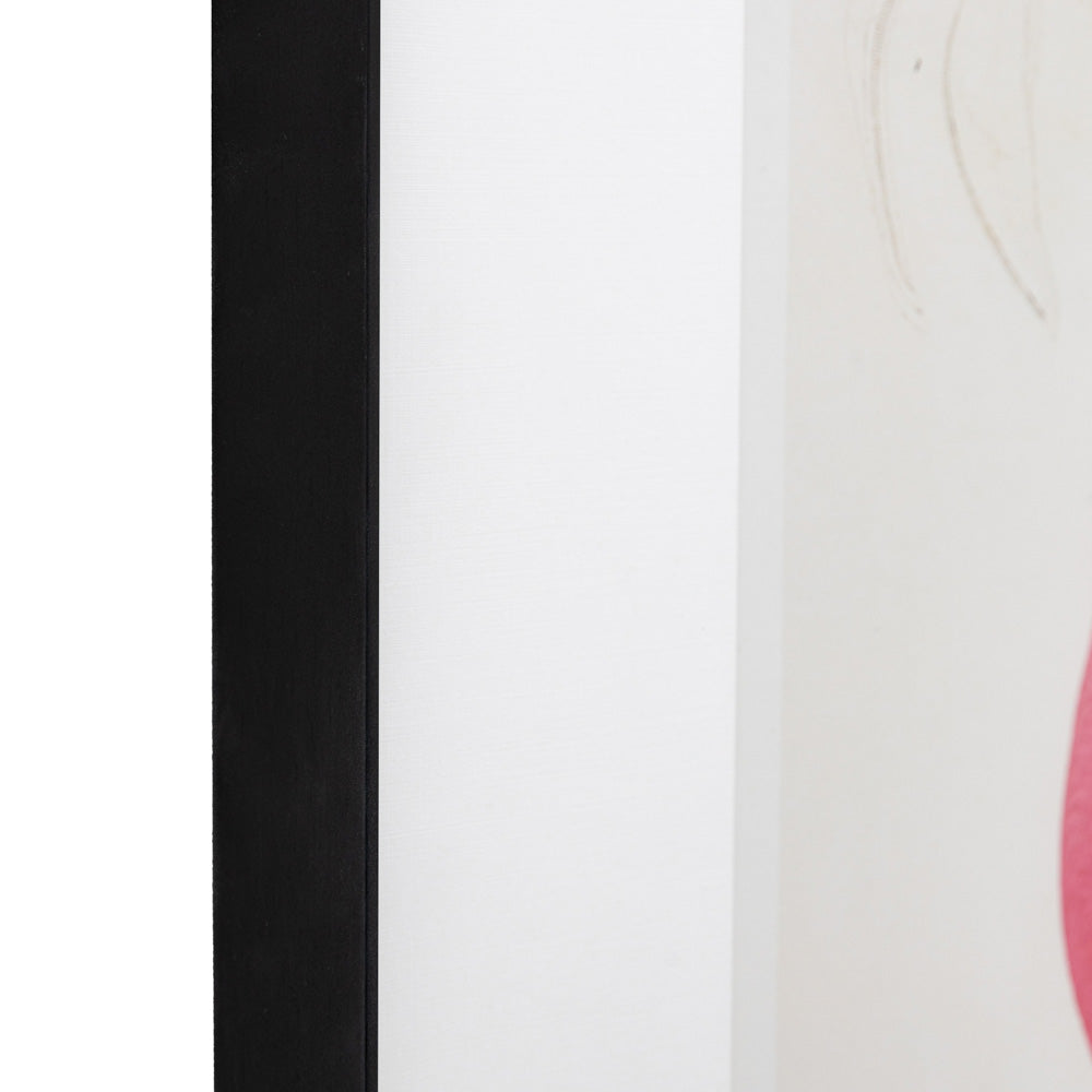 Wading Flamingo Framed Art