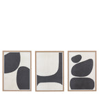 Pebble Collection Framed Canvas Set of 3