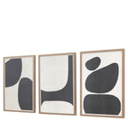 Pebble Collection Framed Canvas Set of 3